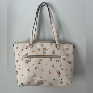 Coach Cream Floral Tote Bag
